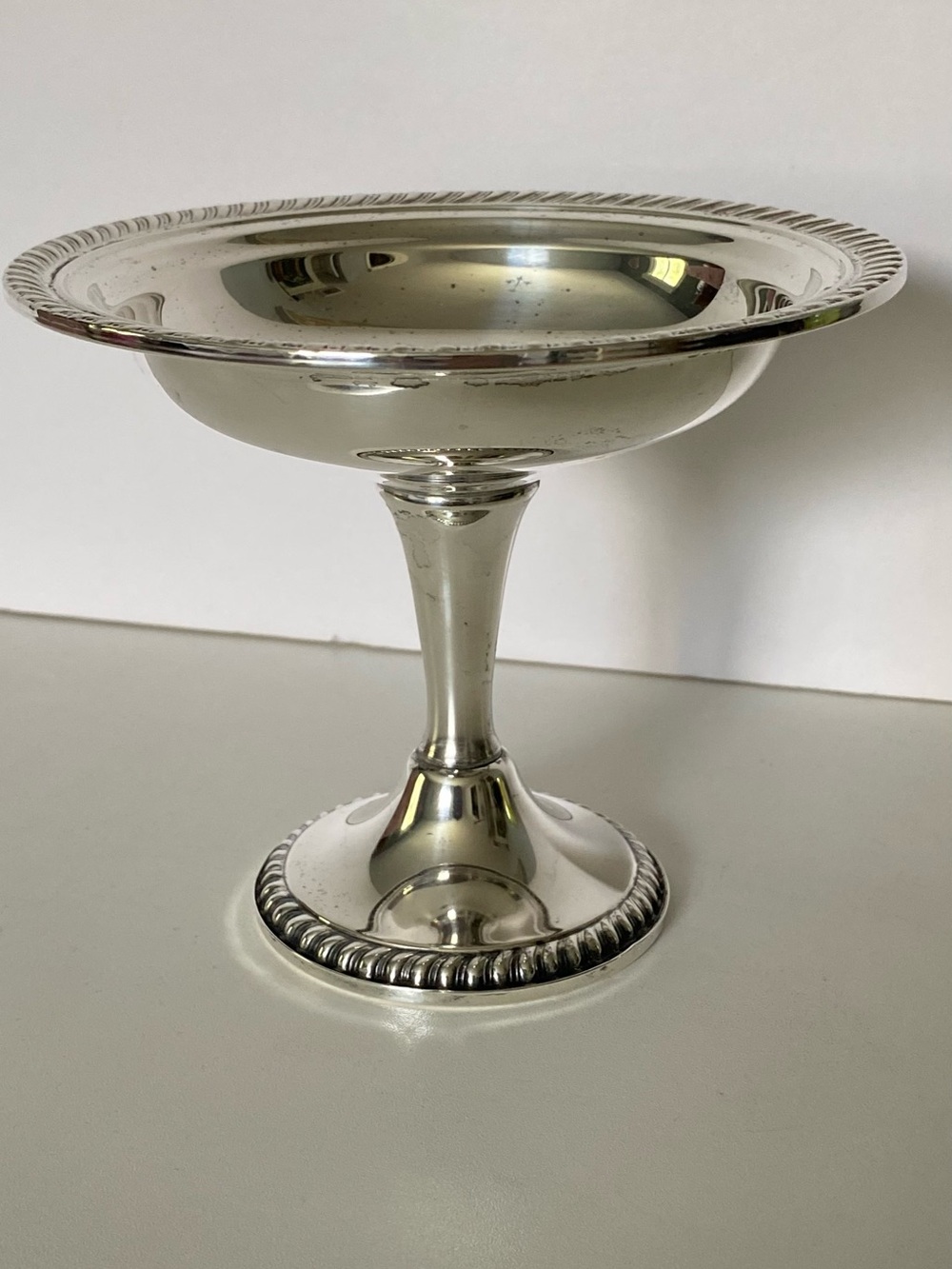Sterling Silver Pedestal Compote Candy Dish Vintage Alvin EUC Weighted 4.5 X 5.5